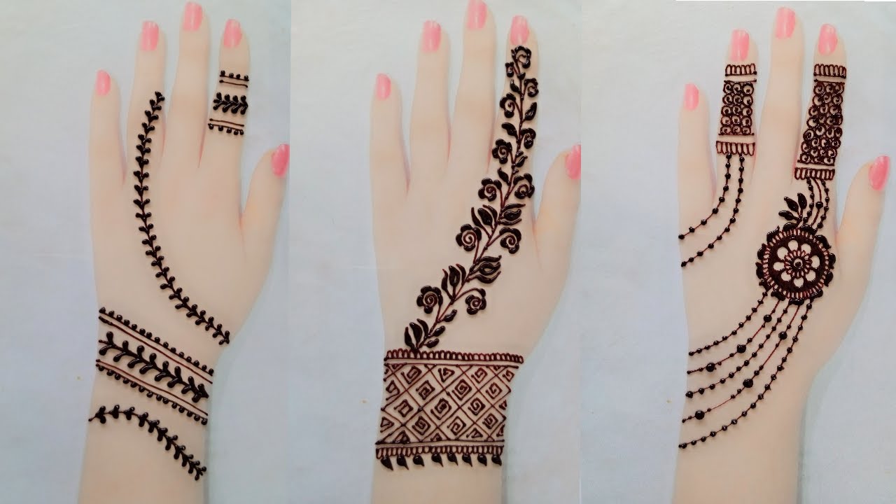 Dainty Dots and Lines Mehndi Designs for Kids